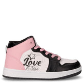 Sneaker in ecopelle bambina nero rosa bianco | Boscaini Scarpe