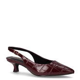 Slingback in ecopelle con tacco bordeaux | Boscaini Scarpe