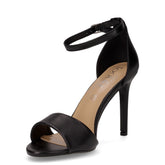 Sandalo in ecopelle con tacco nero | Boscaini Scarpe