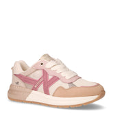 Sneaker in tessuto ed ecopelle crema rosa | Boscaini Scarpe
