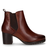 Tronchetto in pelle con zip marrone | Boscaini Scarpe