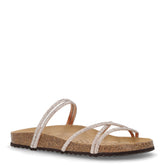 Brionia ciabatta in tessuto con strass rosa | Boscaini Scarpe