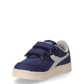 Bonny Mesh TD sneaker in tessuto ed ecopelle bambino blu insegna grigio | Boscaini Scarpe
