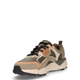 Garner Grounds 067 sneaker in pelle e tessuto verde militare | Boscaini Scarpe