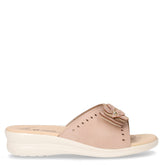Ciabatta in ecopelle con zeppa beige | Boscaini Scarpe