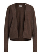 Cardigan corto in maglia marrone | Boscaini Scarpe