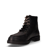 Stivaletto stringato in pelle nero | Boscaini Scarpe