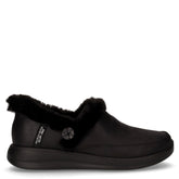 Cozy Escape pantofola in ecopelle nero | Boscaini Scarpe