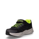 Microspec Tread sneaker in tessuto ed ecopelle bambino grigio nero lime | Boscaini Scarpe