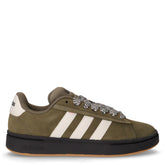 GRAND COURT ALPHA 00s  sneakers in pelle scamosciata con tre strisce verde bianco | Boscaini Scarpe