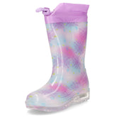 Stivaletto d'acqua da bambina con luci in gomma lilla | Boscaini Scarpe