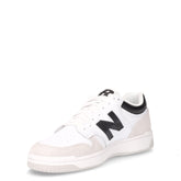 480 sneaker in pelle bianco nero | Boscaini Scarpe