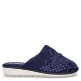 Ciabatta in tessuto blu - Ciabatte Donna | Boscaini Scarpe