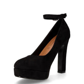 Décolleté in ecopelle scamosciata con cinturino nero | Boscaini Scarpe