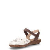 Sandalo in pelle moro bianco | Boscaini Scarpe