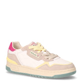 Sneaker in tessuto e pelle crema | Boscaini Scarpe