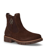 Stivaletto in pelle scamosciatacon zip cacao | Boscaini Scarpe