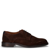 Corporate Dressy stringata in pelle scamosciata cocco marrone | Boscaini Scarpe