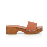 Zoccolo con tacco cuoio - Mules | Boscaini Scarpe