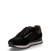Travis Sport Colors sneaker in tessuto e pelle scamosciata nero marrone verde militare | Boscaini Scarpe