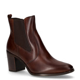 Tronchetto in pelle con zip marrone - Tronchetti Donna | Boscaini Scarpe