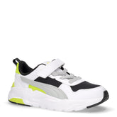 Trinity 2 sneaker in tessuto ed ecopelle bambino bianco nero giallo | Boscaini Scarpe