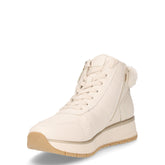 Sneaker in ecopelle con zip avorio | Boscaini Scarpe