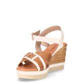 Sandalo in ecopelle con zeppa bianco | Boscaini Scarpe
