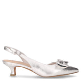 Sandalo in ecopelle con tacco argento - Sandali Con Tacco Donna | Boscaini Scarpe