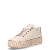 Sneaker in ecopelle con platform bianco leopardato | Boscaini Scarpe
