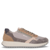 Sneaker in tessuto e pelle grigio scuro - Sneakers Uomo | Boscaini Scarpe
