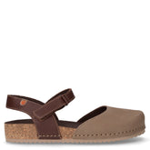 Sandalo basso in pelle grigio | Boscaini Scarpe