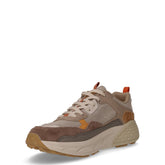 Groove Canvas sneaker in tessuto e pelle beige | Boscaini Scarpe