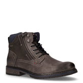 Stivaletto stringato in ecopelle con zip grigio - Scarpe Uomo | Boscaini Scarpe