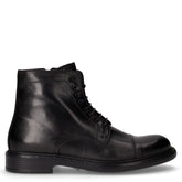 Stivaletto in pelle con zip nero | Boscaini Scarpe