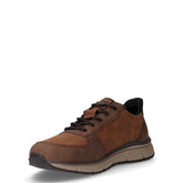 Sneaker in ecopelle con zip laterale marrone cognac | Boscaini Scarpe