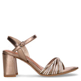 Sandalo in ecopelle con tacco bronzo - Sandali Con Tacco Donna | Boscaini Scarpe