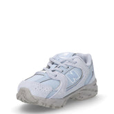 530 sneakers in pelle e tessuto oxford blu bianco | Boscaini Scarpe