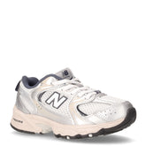 530 sneaker bambina in tessuto ed ecopelle nebbia argento | Boscaini Scarpe
