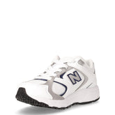 408 sneaker bambina in tessuto ed ecopelle bianco argento | Boscaini Scarpe