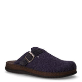 Ciabatta in tessuto blu lana | Boscaini Scarpe