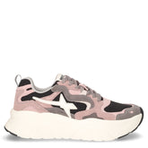 Mia sneaker in pelle e tessuto grigio nero rosa - W6YZ | Boscaini Scarpe