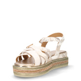 Sandalo platform in ecopelle ragazza latte bianco | Boscaini Scarpe