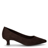 Décolleté in tessuto scamosciato marrone | Boscaini Scarpe