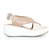Sandalo con zeppa corda panna - Sandali Con Tacco Donna | Boscaini Scarpe