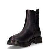 Stivaletto in ecopelle con elastico laterale e zip bambina nero | Boscaini Scarpe