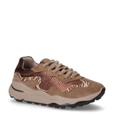 Sneaker in pelle scamosciata ed ecopelle fango bronzo | Boscaini Scarpe