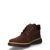 Cross mark mid sneaker in pelle marrone | Boscaini Scarpe