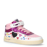 Sneaker in ecopelle bambina bianco rosa | Boscaini Scarpe