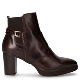 Tronchetto in pelle con zip testa di moro | Boscaini Scarpe